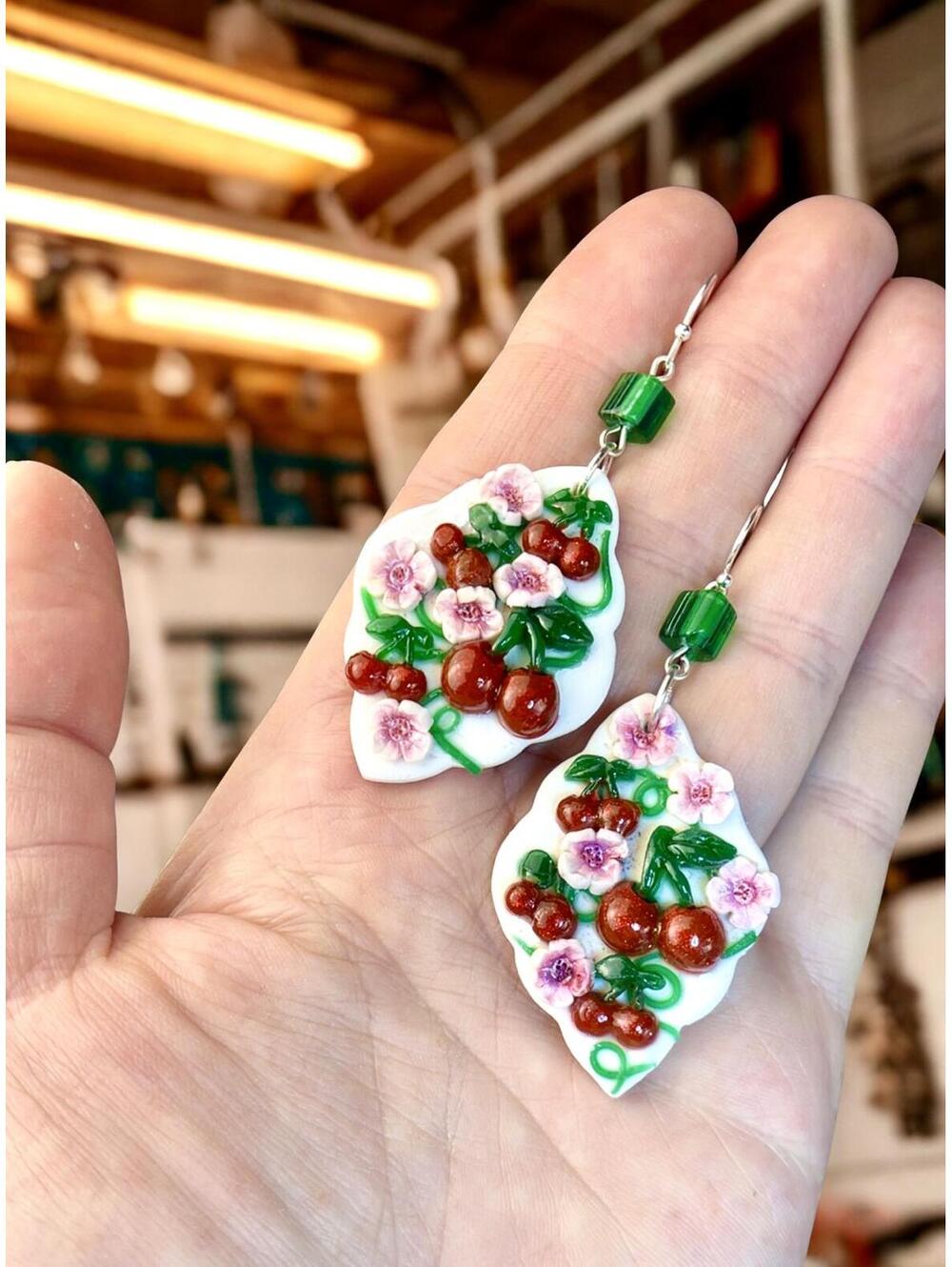 The Linnea Cherry Dangle Earrings